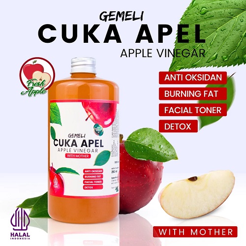 Cuka Apel Gemeli Premium 500ml With Mother