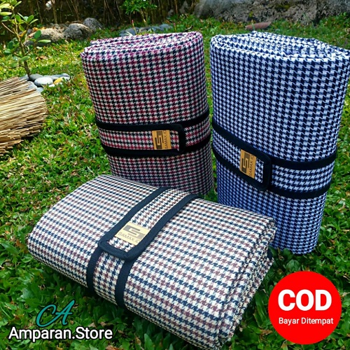 Tikar Lipat Piknik Waterproof Bahan Kanvas Anti Slip 200x150